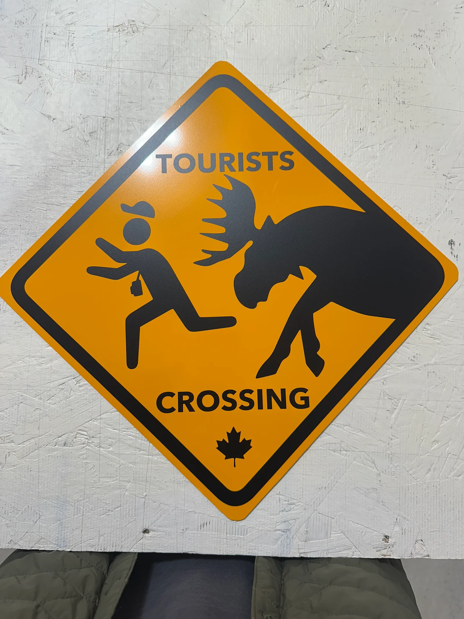 Custom animal crossing warning sign in aluminum by Pro Media Signs
